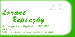 lorant repiczky business card